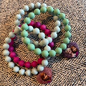 Disney Frozen Silicone Bracelets - Pink, Green, Purple